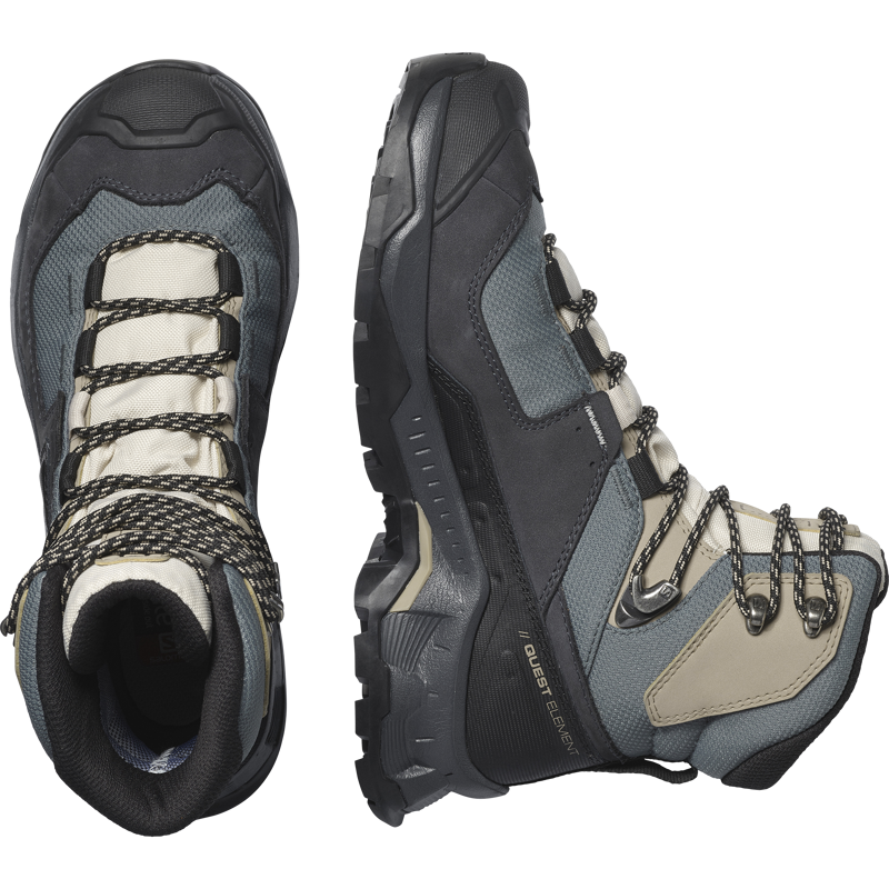 Salomon Womens Quest Element GTX Ebony/Rainy Day/Stormy Weather-3